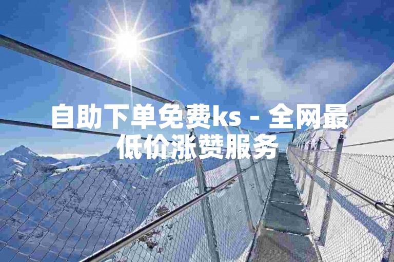 自助下单免费ks - 全网最低价涨赞服务