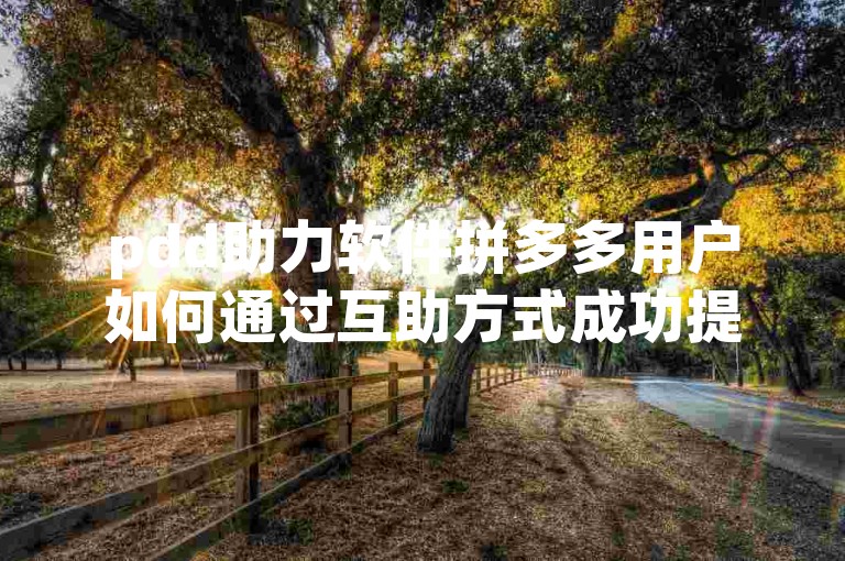 pdd助力软件拼多多用户如何通过互助方式成功提现。