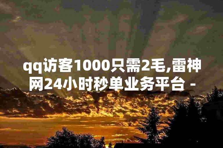 qq访客1000只需2毛,雷神网24小时秒单业务平台 - 24小时自动发卡平台 - QQ快速点赞独家揭秘再战