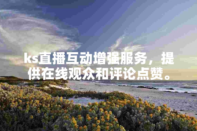 ks直播互动增强服务，提供在线观众和评论点赞。
