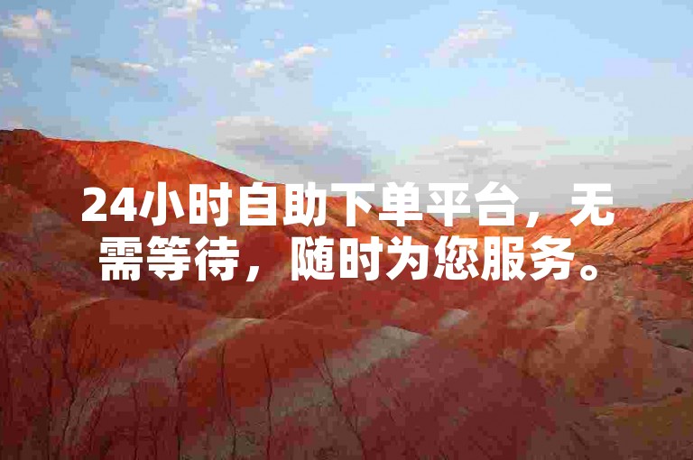 24小时自助下单平台，无需等待，随时为您服务。