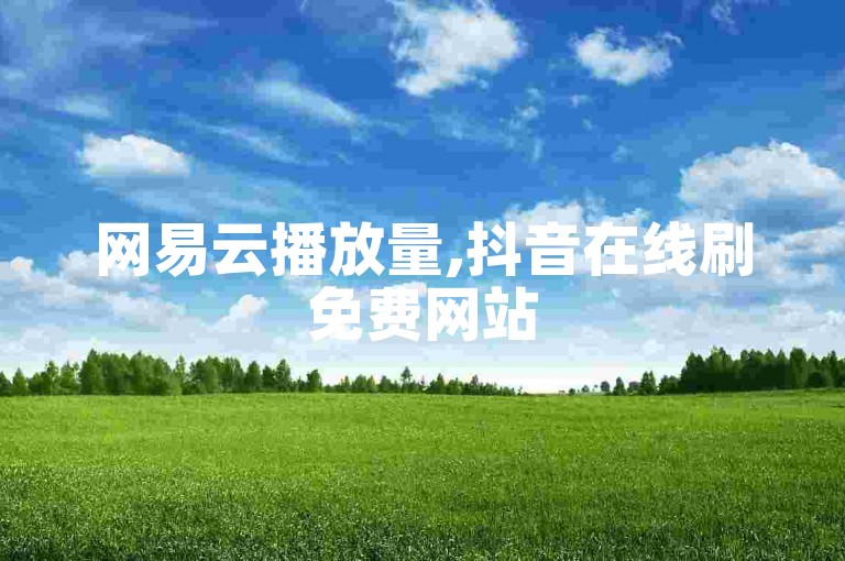 网易云播放量,抖音在线刷免费网站