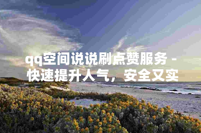 qq空间说说刷点赞服务 - 快速提升人气，安全又实惠。