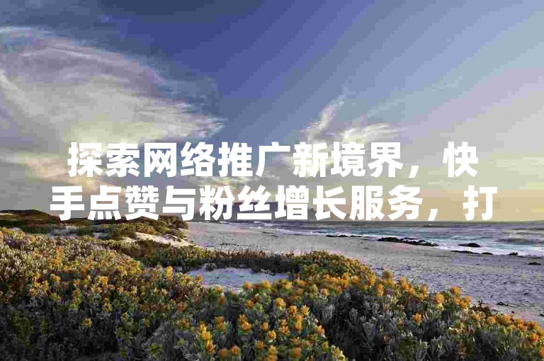 探索网络推广新境界，快手点赞与粉丝增长服务，打造热门内容，尽在专业平台。
