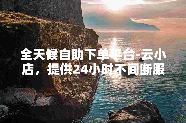 全天候自助下单平台-云小店，提供24小时不间断服务。