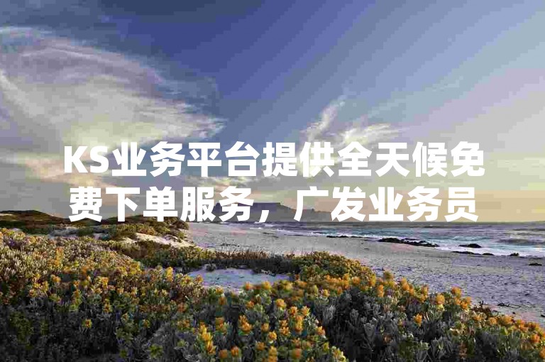 KS业务平台提供全天候免费下单服务，广发业务员dy6663随时待命，确保您在24小时自助下单商城中享受无缝购物体验。