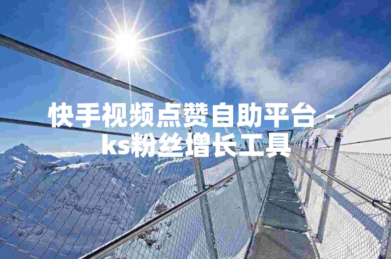 快手视频点赞自助平台 - ks粉丝增长工具