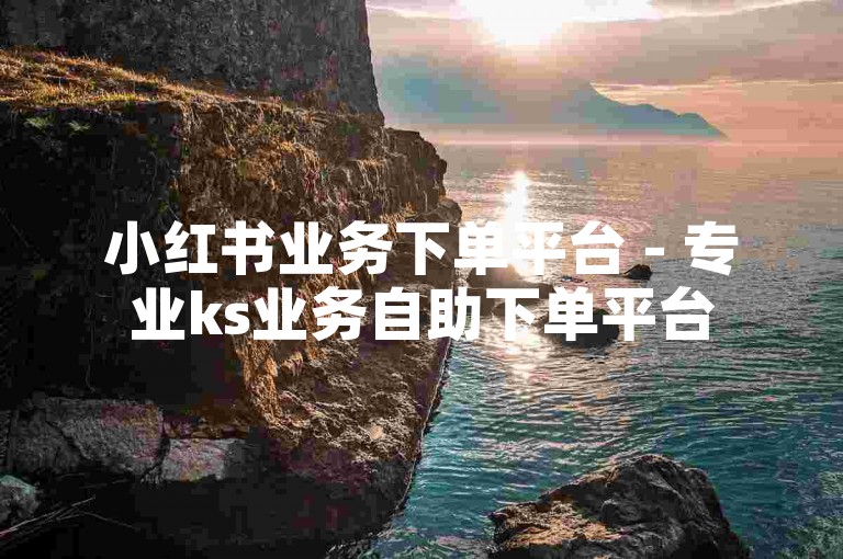 小红书业务下单平台 - 专业ks业务自助下单平台