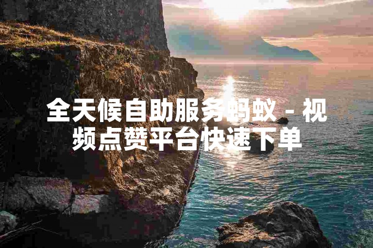 全天候自助服务蚂蚁 - 视频点赞平台快速下单