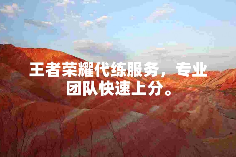 王者荣耀代练服务，专业团队快速上分。