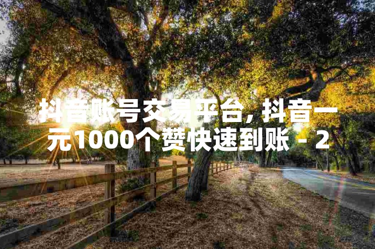 抖音账号交易平台, 抖音一元1000个赞快速到账 - 24小时自助下单享最低价 - 快手自助业务网