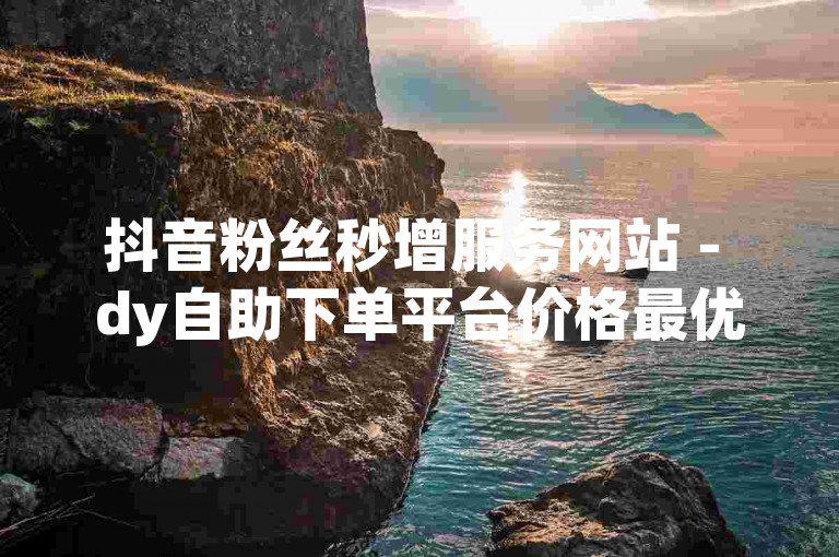 抖音粉丝秒增服务网站 - dy自助下单平台价格最优