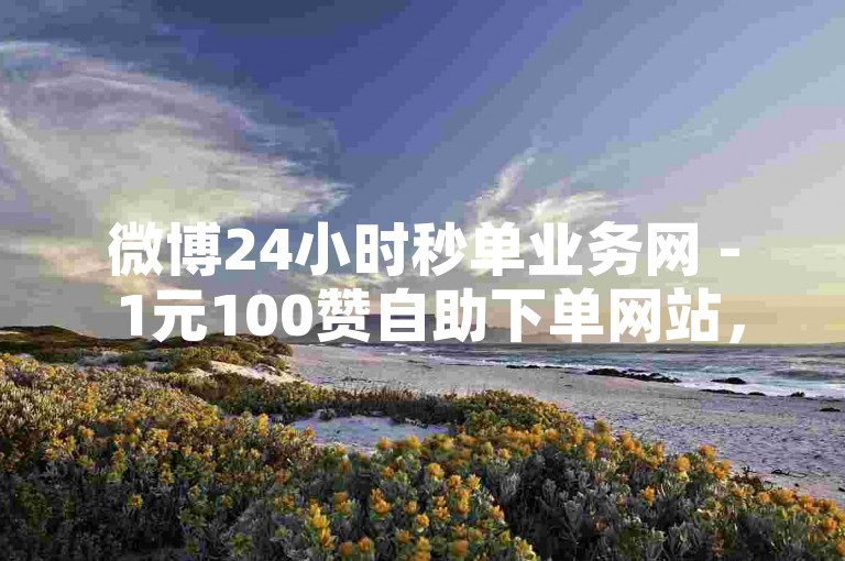微博24小时秒单业务网 - 1元100赞自助下单网站，提供快速、便捷的社交媒体点赞服务。