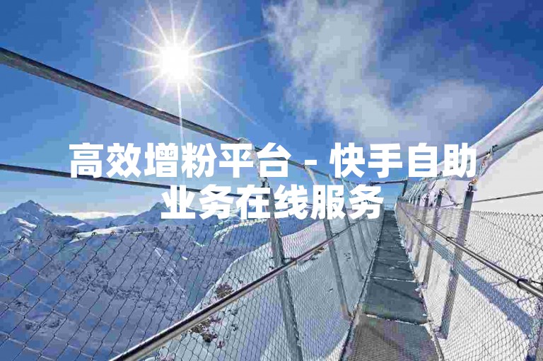 高效增粉平台 - 快手自助业务在线服务