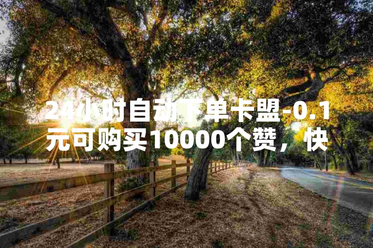 24小时自动下单卡盟-0.1元可购买10000个赞，快手直播人气提升服务。