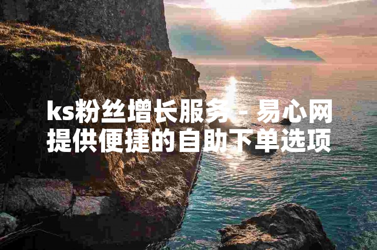 ks粉丝增长服务 - 易心网提供便捷的自助下单选项。