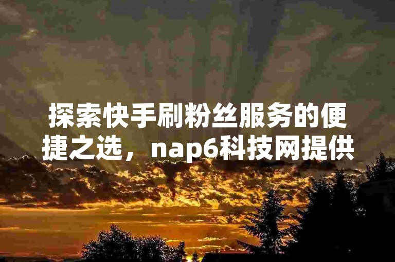 探索快手刷粉丝服务的便捷之选，nap6科技网提供全天候自助下单平台，专为快手卡盟用户打造。
