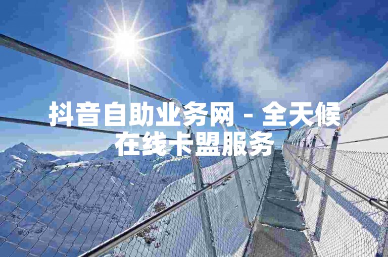 抖音自助业务网 - 全天候在线卡盟服务
