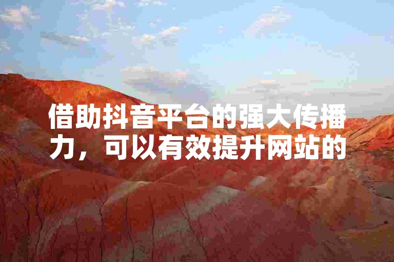 借助抖音平台的强大传播力，可以有效提升网站的流量和知名度。