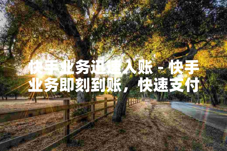 快手业务迅速入账 - 快手业务即刻到账，快速支付体验！
