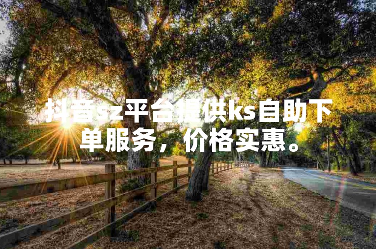 抖音sz平台提供ks自助下单服务，价格实惠。