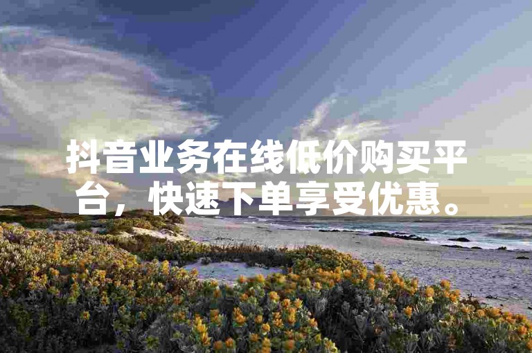 抖音业务在线低价购买平台，快速下单享受优惠。