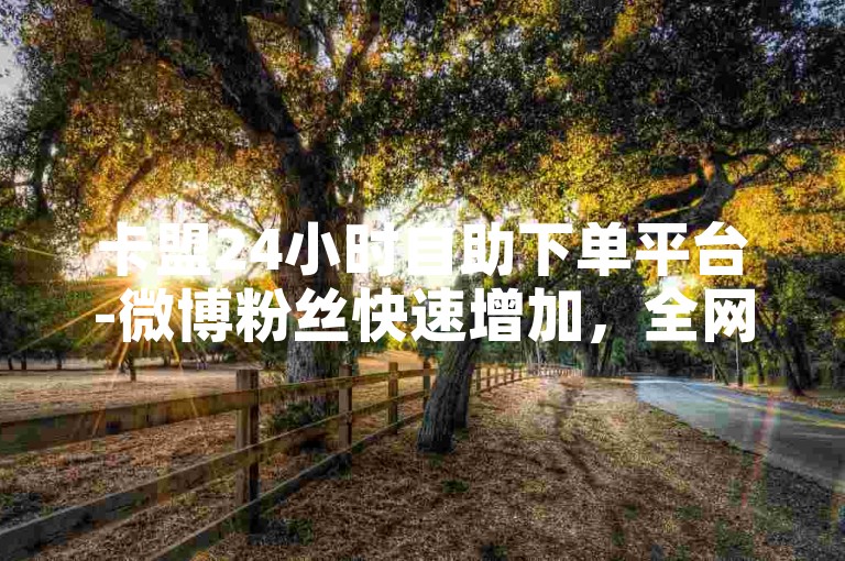 卡盟24小时自助下单平台-微博粉丝快速增加，全网最低价自助服务。