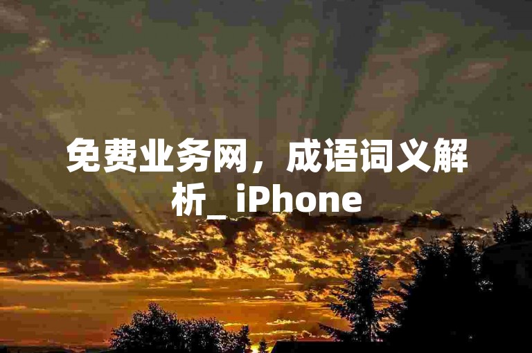 免费业务网，成语词义解析_ iPhone54.67.167。