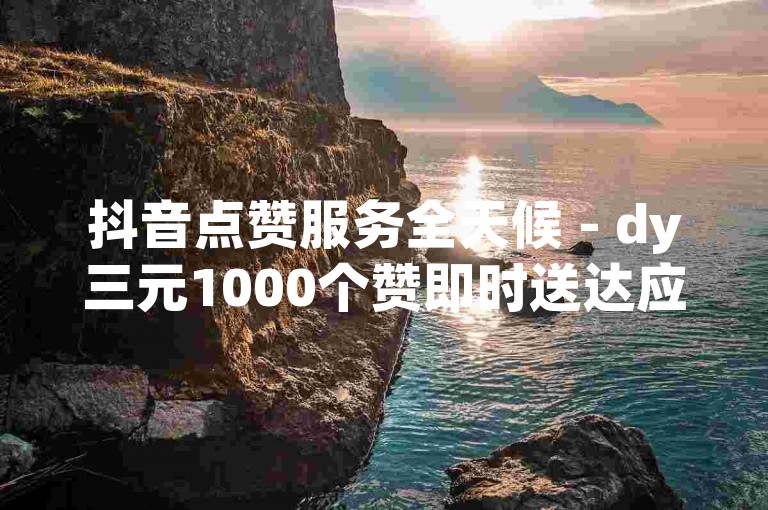 抖音点赞服务全天候 - dy三元1000个赞即时送达应用