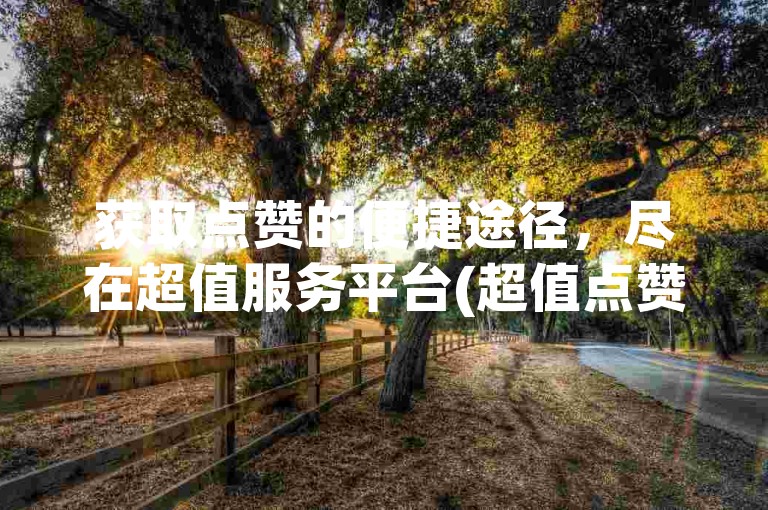 获取点赞的便捷途径，尽在超值服务平台(超值点赞服务平台)。