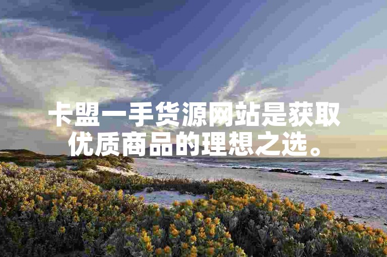 卡盟一手货源网站是获取优质商品的理想之选。