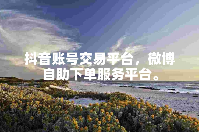 抖音账号交易平台，微博自助下单服务平台。