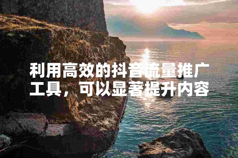 利用高效的抖音流量推广工具，可以显著提升内容的曝光率和用户关注度。