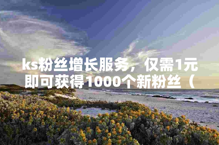 ks粉丝增长服务，仅需1元即可获得1000个新粉丝（超值优惠，快速提升ks账号影响力）