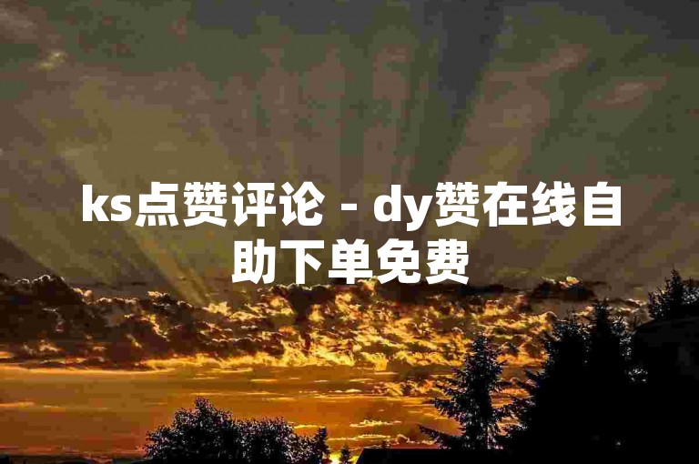 ks点赞评论 - dy赞在线自助下单免费