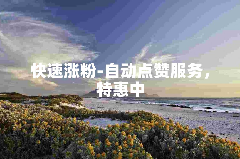 快速涨粉-自动点赞服务，特惠中