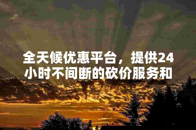全天候优惠平台，提供24小时不间断的砍价服务和快速低价购物体验。