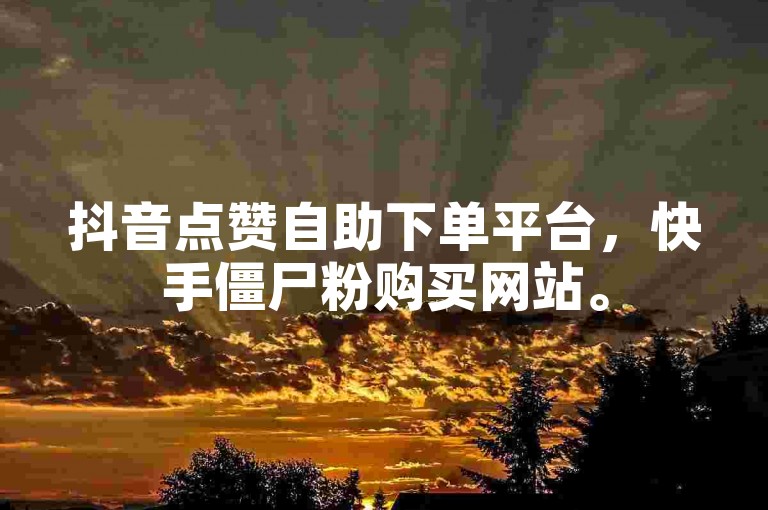 抖音点赞自助下单平台，快手僵尸粉购买网站。