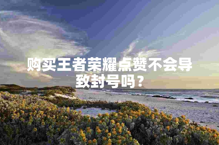 购买王者荣耀点赞不会导致封号吗？
