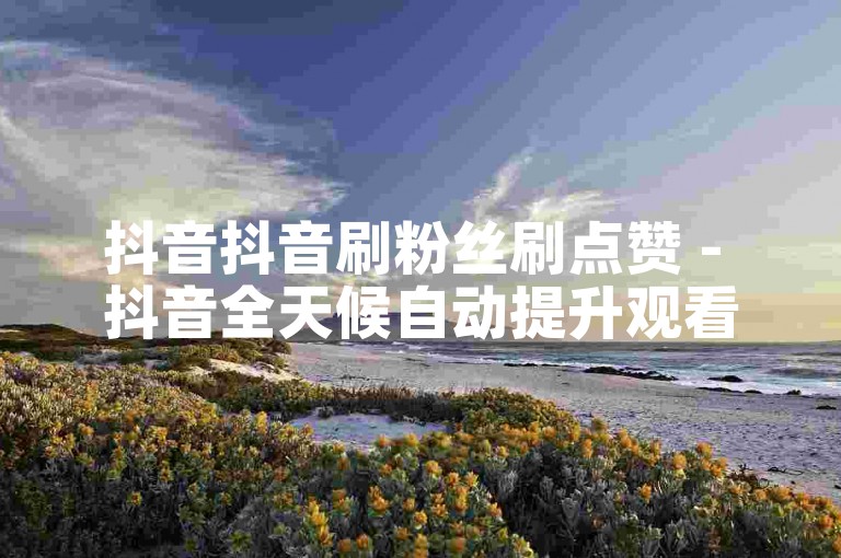 抖音抖音刷粉丝刷点赞 - 抖音全天候自动提升观看量。
