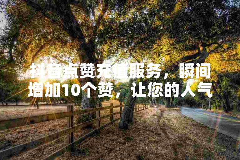 抖音点赞充值服务，瞬间增加10个赞，让您的人气迅速上升！