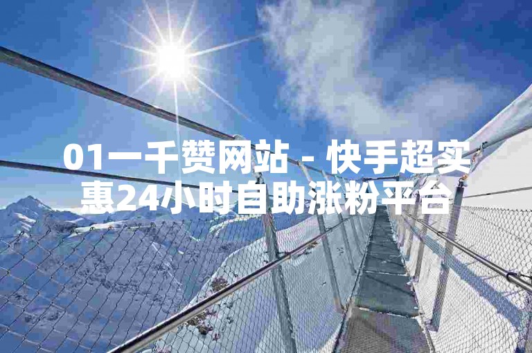 01一千赞网站 - 快手超实惠24小时自助涨粉平台