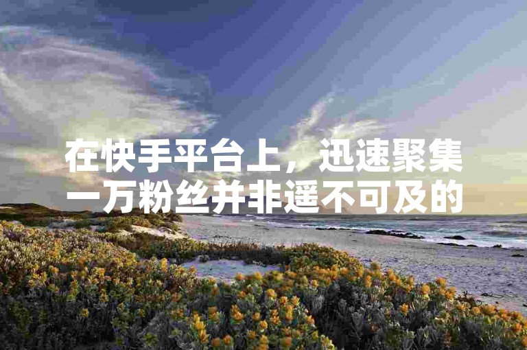 在快手平台上，迅速聚集一万粉丝并非遥不可及的梦想，关键在于掌握并运用高效的增粉策略与技巧。
