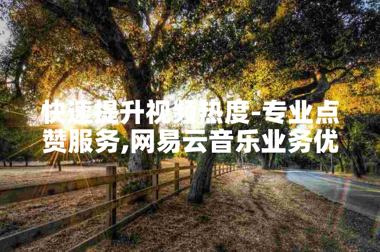 快速提升视频热度-专业点赞服务,网易云音乐业务优惠自助下单