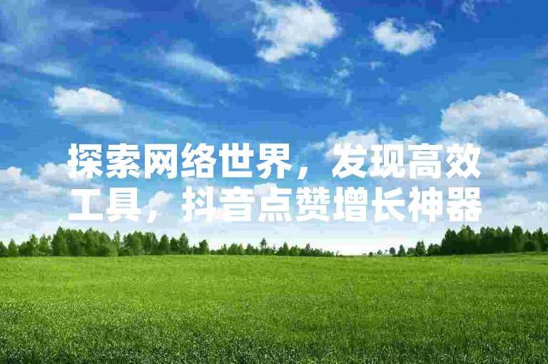 探索网络世界，发现高效工具，抖音点赞增长神器，微博粉丝速增应用，微信朋友圈广告推广平台。