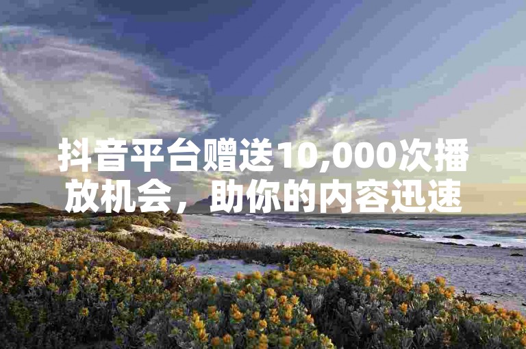 抖音平台赠送10,000次播放机会，助你的内容迅速获得关注。