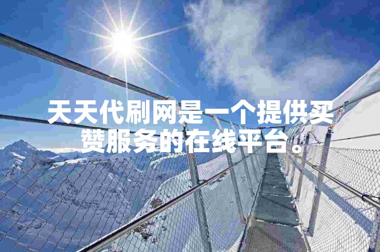 天天代刷网是一个提供买赞服务的在线平台。