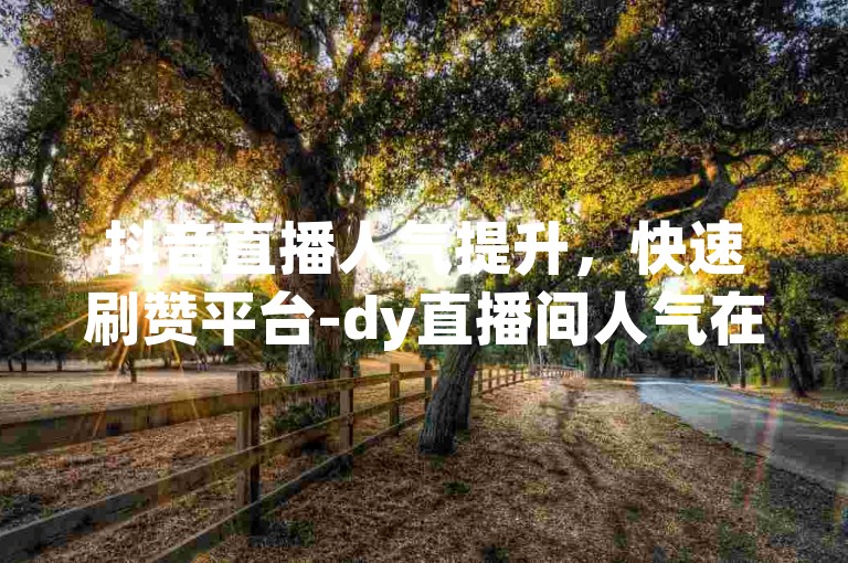 抖音直播人气提升，快速刷赞平台-dy直播间人气在线下单。