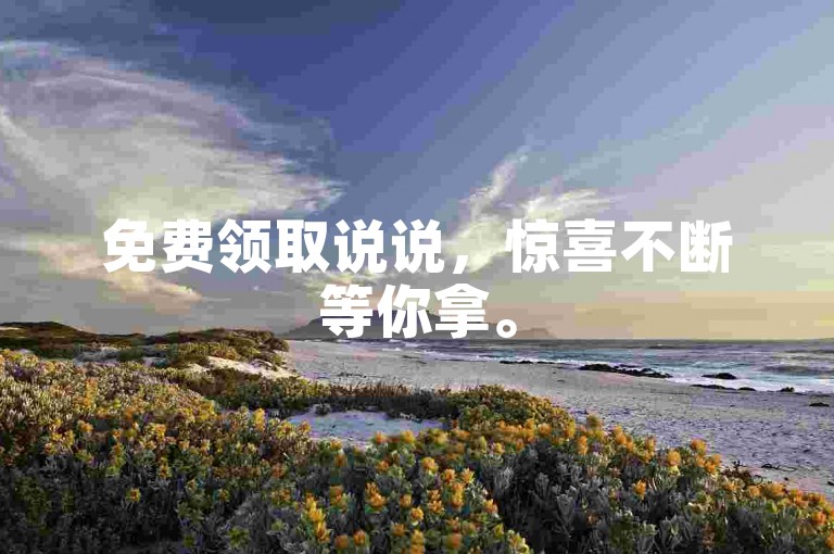 免费领取说说，惊喜不断等你拿。