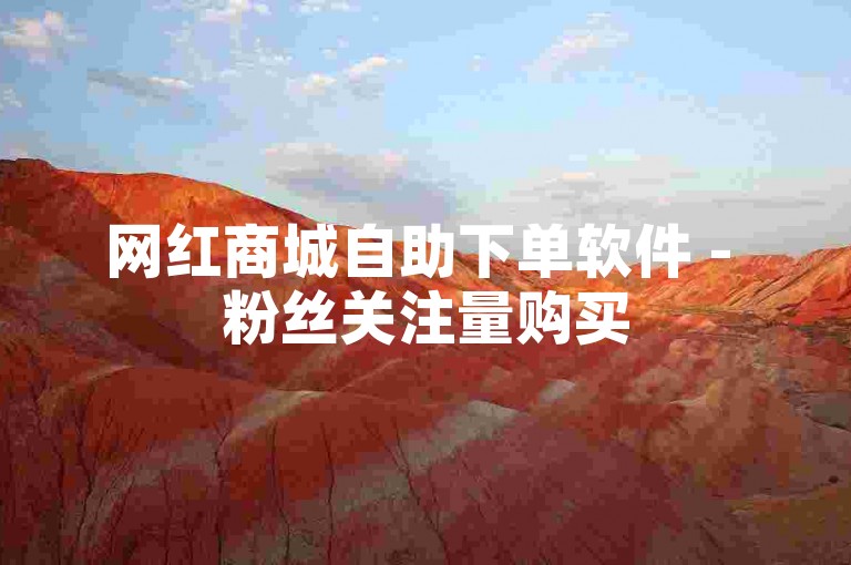 网红商城自助下单软件 - 粉丝关注量购买